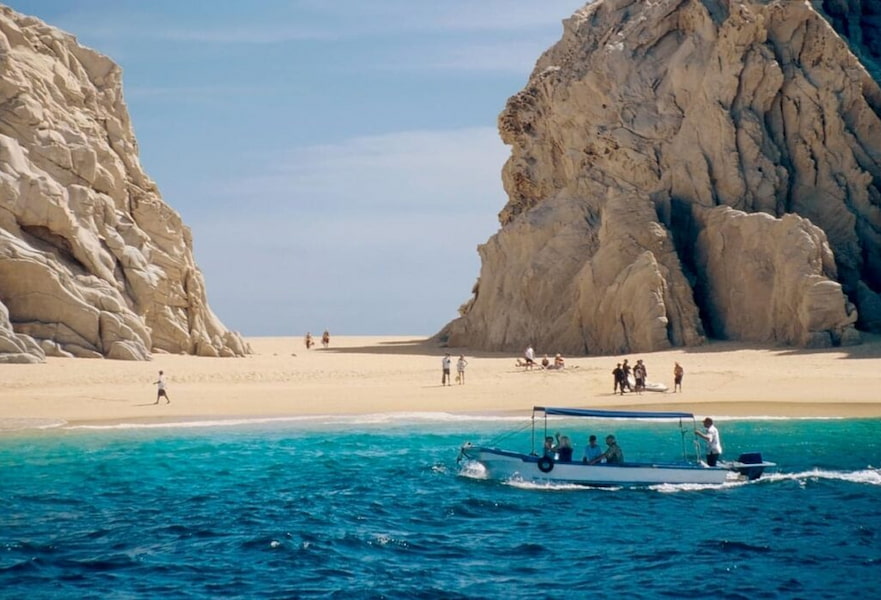 Water Taxi in front of Lovers Beach