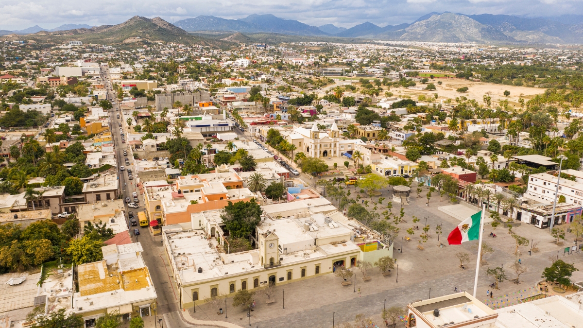 San José del Cabo from above. Hub for cultural activities.