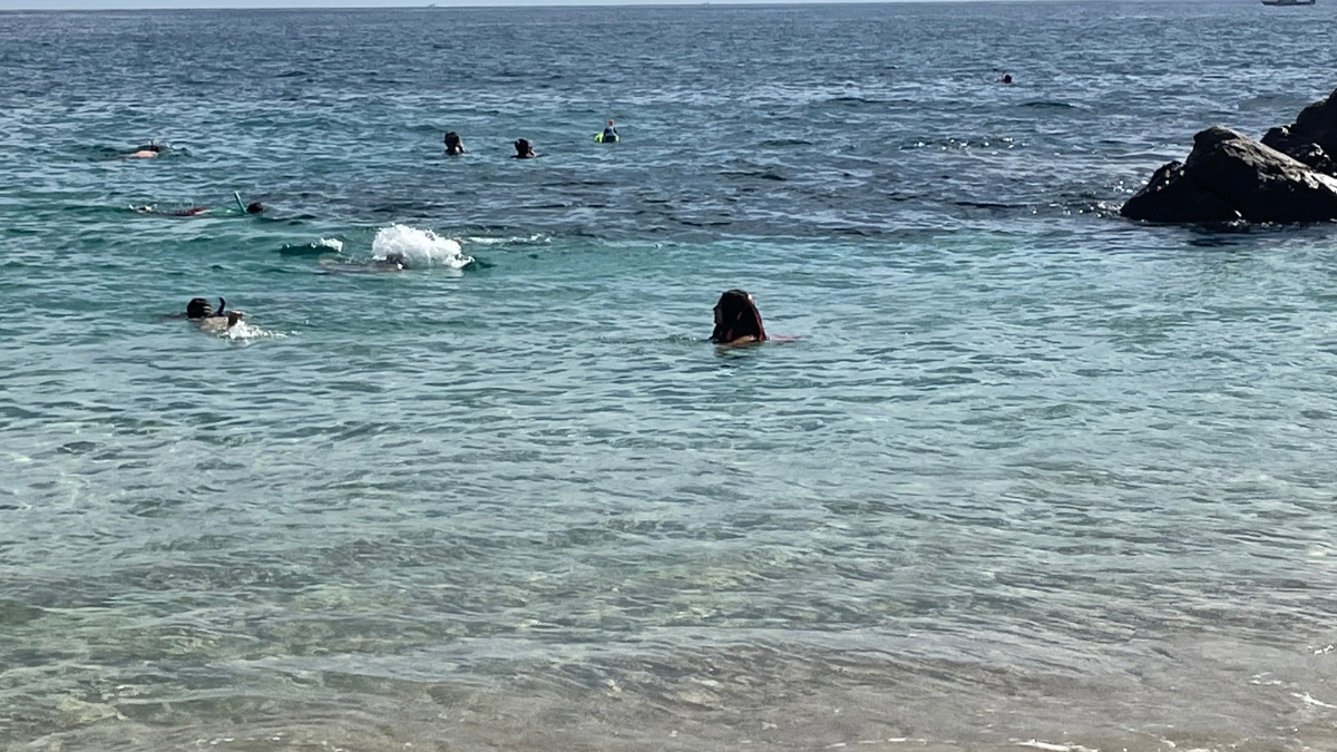 Snorkelers at Chileno Bay